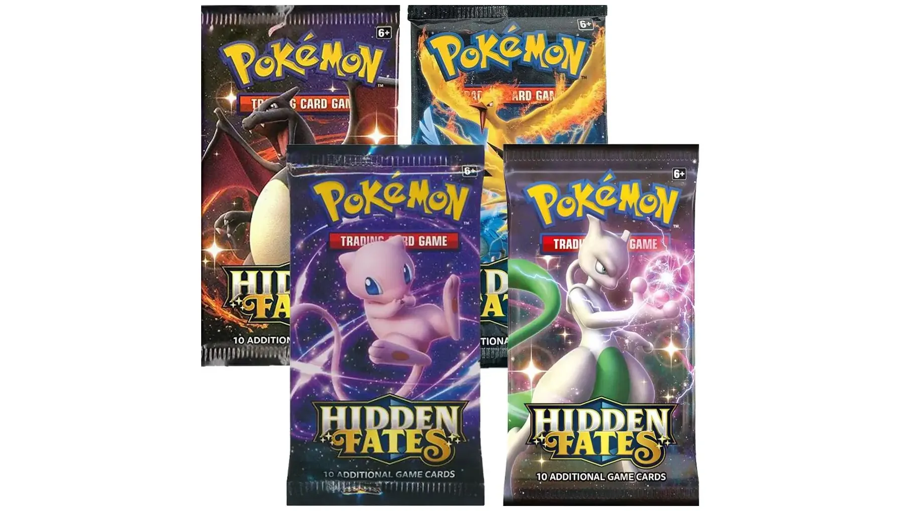 Hidden Fates Booster Pack Art Bundle Set of 4