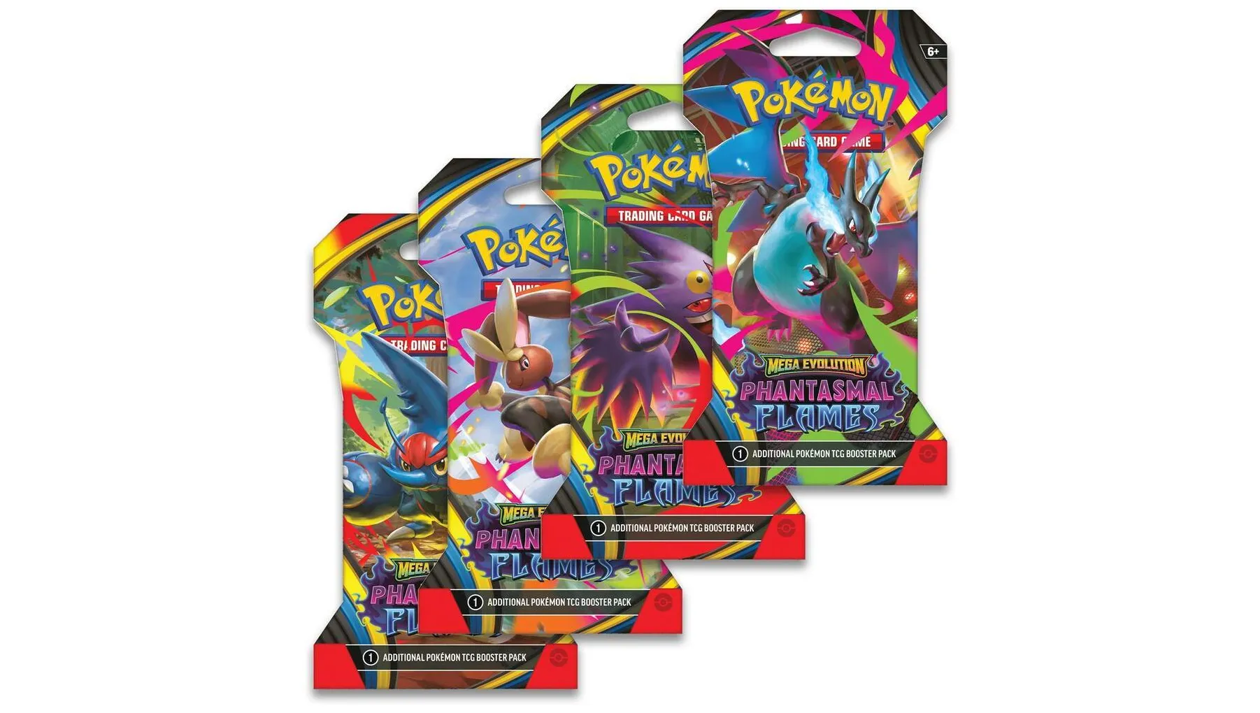 Phantasmal Flames Sleeved Booster Pack Art Bundle Set of 4